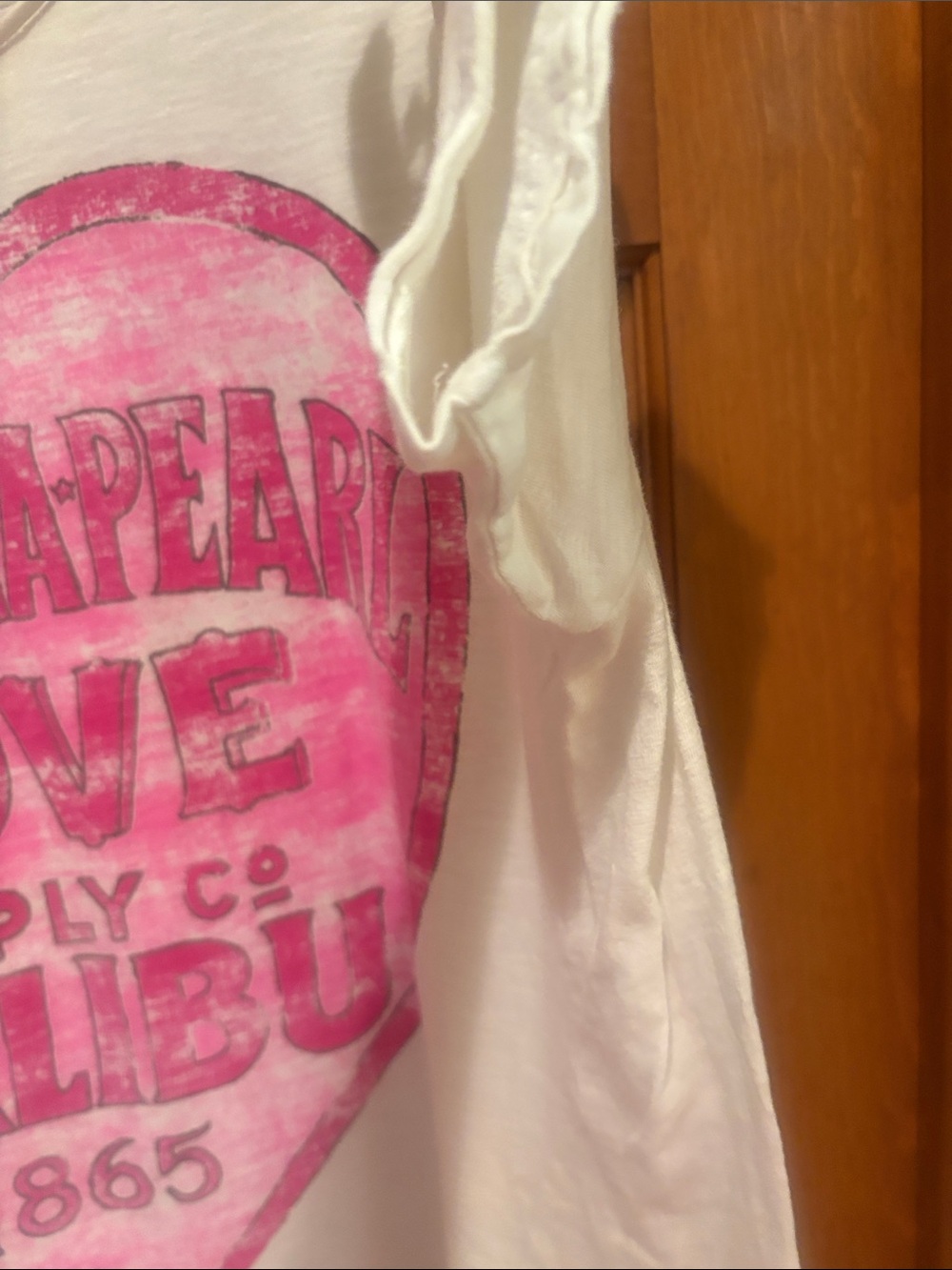 Magnolia Pearl White Tee with Pink Heart Graphic - Picture 7 of 10